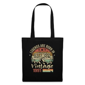 Légendes Sont Nés En Décembre 1991 - 1991 Décembre - Sac en tissu - noir - Devant