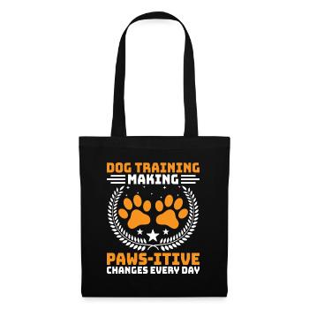 Dresseur de chiens Dressage de chiens Dressage de chiens Soins aux animaux de compagnie Pr - Sac en tissu - noir - Devant