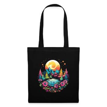 Hippie Love Nature Colorful Meditation - Tote Bag - black - Front