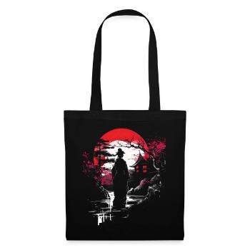 Geisha Kimono Samouraï Tokyo oeuvre - Sac en tissu - noir - Devant