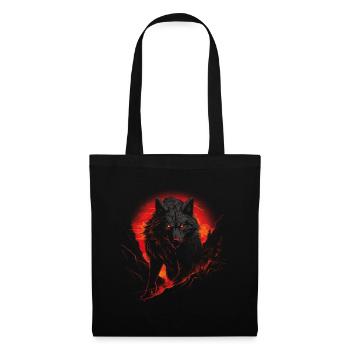 Loup noir Loup-garou Dark Horror Mythologie Fant - Sac en tissu - noir - Devant