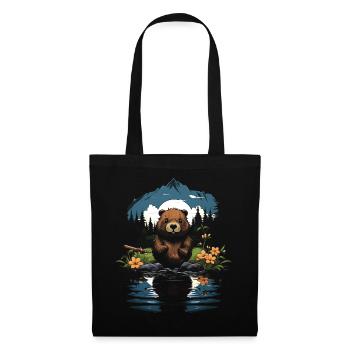 Mignon Adorable Animal Nature - Sac en tissu - noir - Devant