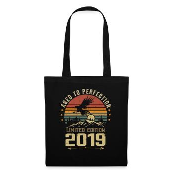 2019 Original Vintage Retro 2019 Jubiläum - Stoffbeutel - Schwarz - Vorne