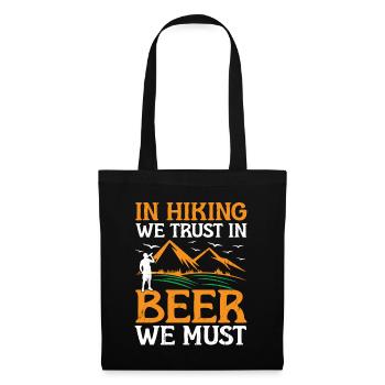 Hiking Hiker Nature Trekking Outdoor Mountaineerin - Tote Bag - black - Front
