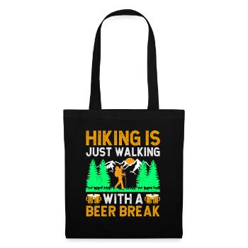 Hiking Hiker Nature Trekking Outdoor Mountaineerin - Tote Bag - black - Front