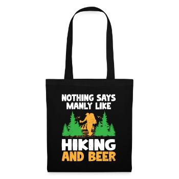Hiking Hiker Nature Trekking Outdoor Mountaineerin - Tote Bag - black - Front