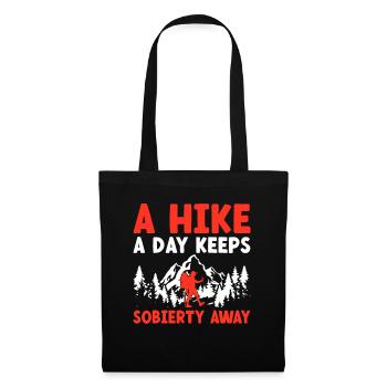 Hiking Hiker Nature Trekking Outdoor Mountaineerin - Tote Bag - black - Front