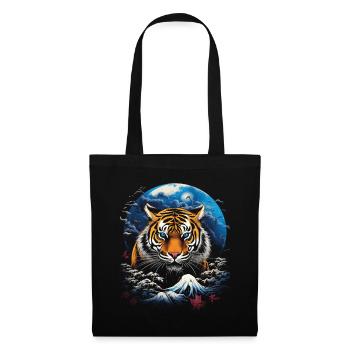Tiger Artwork China Japanese Mythical - Tote Bag - black - Front