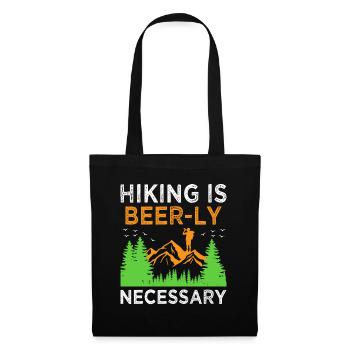 Wandern Wanderer Natur Trekking Outdoor Bergsteigerin - Stoffbeutel - Schwarz - Vorne