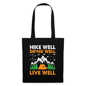 Hiking Hiker Nature Trekking Outdoor Mountaineerin - Tote Bag - black - Front