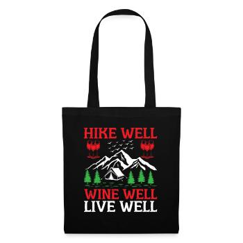 Hiking Hiker Nature Trekking Outdoor Mountaineerin - Tote Bag - black - Front