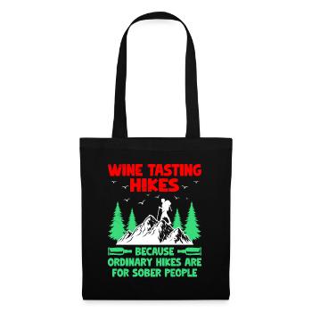 Hiking Hiker Nature Trekking Outdoor Mountaineerin - Tote Bag - black - Front