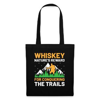 Wandern Wanderer Natur Trekking Outdoor Bergsteigerin - Stoffbeutel - Schwarz - Vorne