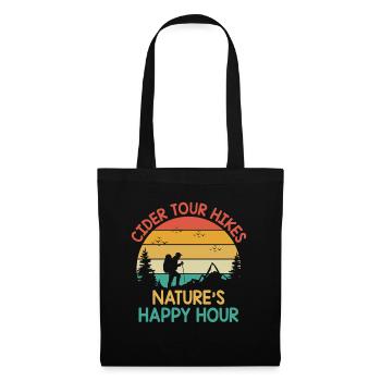 Randonneur Randonnée Trekking Plein air Nature Boisson alcoolisée - Sac en tissu - noir - Devant