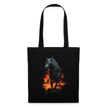 Wolf Wolves Middle Ages Dark Wilderness Nordic - Tote Bag - black - Front
