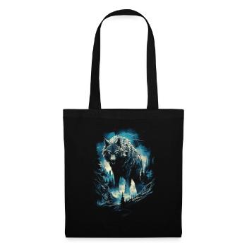 Wolf Wolves Middle Ages Dark Wilderness Nordic - Tote Bag - black - Front