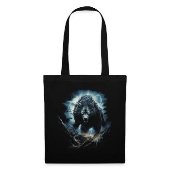Wolf Wolves Middle Ages Dark Wilderness Nordic - Tote Bag - black - Front