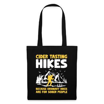 Hiker Hiking Trekking Outdoor Nature Alcohol Drink - Tote Bag - black - Front