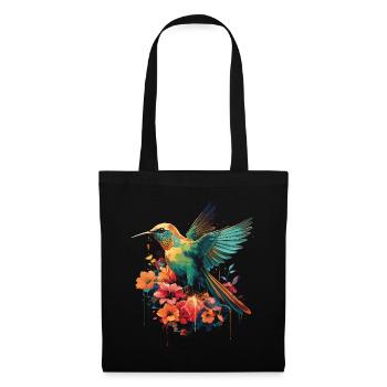 Hummingbird, Flower, Bird Lover, Animal - Tote Bag - black - Front