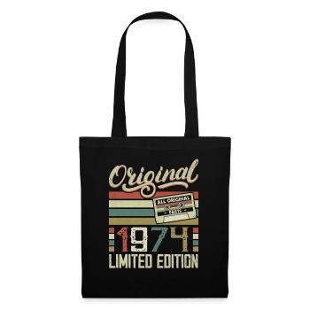 Vintage 1974 Retro Birthday Gift 1974 - Tote Bag - black - Front