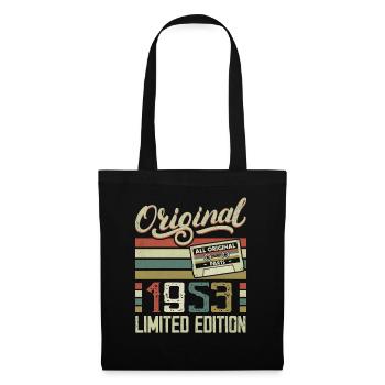 Jahrgang 1953 Retro Geburtstagsgeschenk 1953 - Stoffbeutel - Schwarz - Vorne