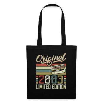 Vintage 2003 Cadeau D'anniversaire Rétro 2003 - Sac en tissu - noir - Devant