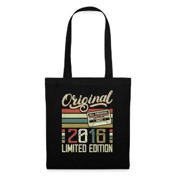 Vintage 2016 Cadeau D'anniversaire Rétro 2016 - Sac en tissu - noir - Devant