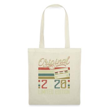 Jahrgang 2020 Retro Geburtstagsgeschenk 2020 - Stoffbeutel - Natur - Vorne