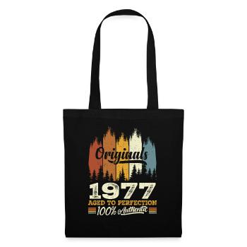 1977 Vintage Cadeau D'anniversaire 1977 Original - Sac en tissu - noir - Devant