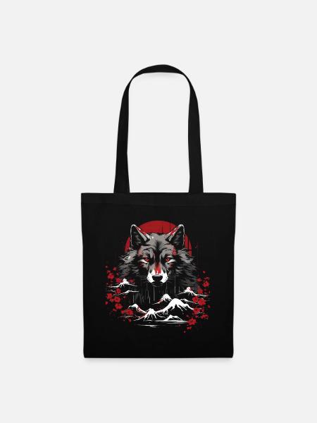 Japanisch Natur Japan Mythologie Wildnis - Stoffbeutel - Schwarz