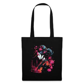 Geisha Manga Japan Samurai Art - Tote Bag - black - Front