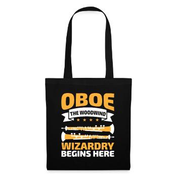 Oboe Player Oboe Basoonist Marching Band Instrumen - Tote Bag - black - Front