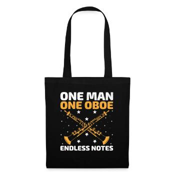 Oboist Oboe Basoonist Marching Band Instrumen - Stoffbeutel - Schwarz - Vorne