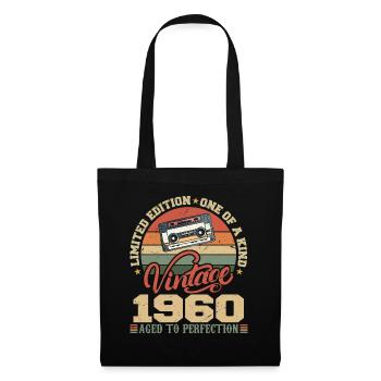Vintage 1960 Cadeau D'anniversaire Retro 1960 - Sac en tissu - noir - Devant