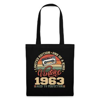 Vintage 1963 Cadeau D'anniversaire Retro 1963 - Sac en tissu - noir - Devant