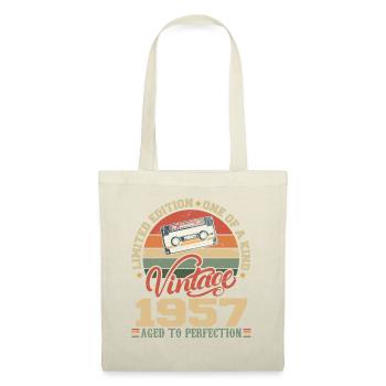 Jahrgang 1957 Retro 1957 Geburtstagsgeschenk - Stoffbeutel - Natur - Vorne