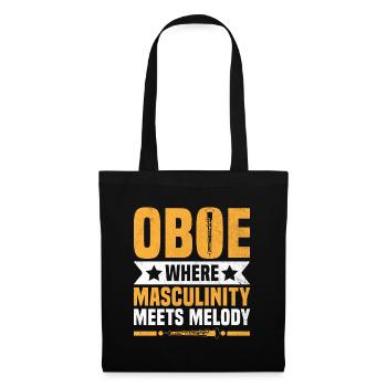 Oboe Player Oboe Basoonist Marching Band Instrumen - Tote Bag - black - Front