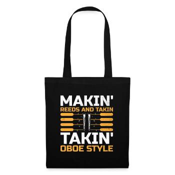 Oboe Player Oboe Basoonist Marching Band Instrumen - Tote Bag - black - Front