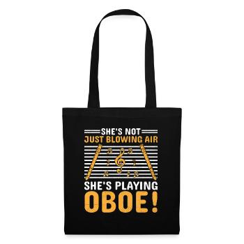 Oboe Player Oboe Basoonist Marching Band Instrumen - Tote Bag - black - Front