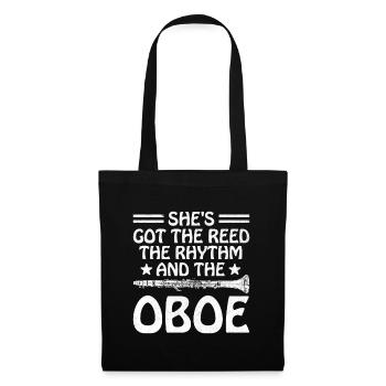 Oboe Player Oboe Basoonist Marching Band Instrumen - Tote Bag - black - Front