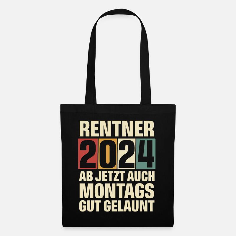 Rentner 2024 Rente - Stoffbeutel - Schwarz