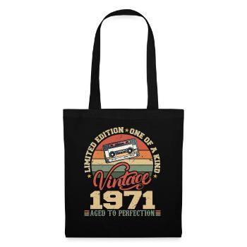 Vintage 1971 Cadeau D'anniversaire Retro 1971 - Sac en tissu - noir - Devant