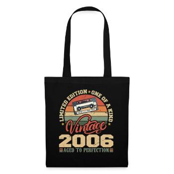 Vintage 2006 Cadeau D'anniversaire Retro 2006 - Sac en tissu - noir - Devant
