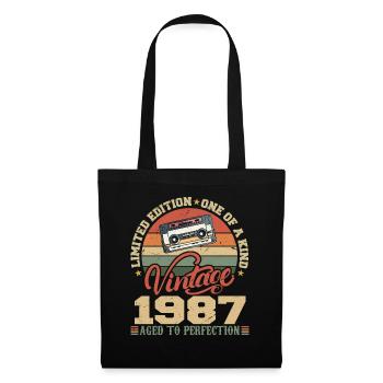 Vintage 1987 Retro Birthday Gift 1987 - Tote Bag - black - Front