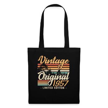 Anniversaire Millésime Fabriqué en 1957 Retro 1957 - Sac en tissu - noir - Devant