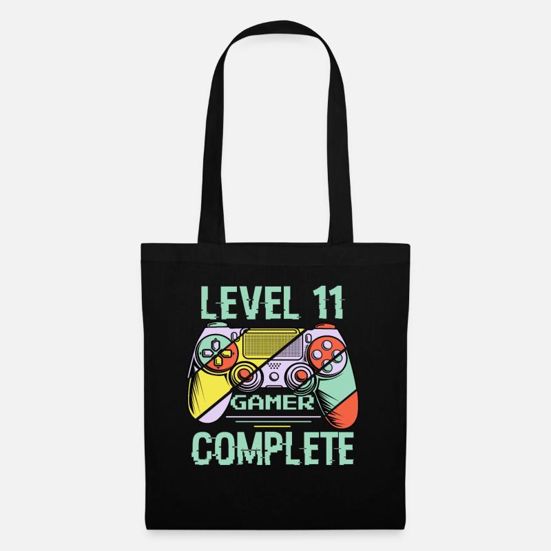 Level 11 Complete 11 Years Gamer Level 11 Complete - Stoffbeutel - Schwarz