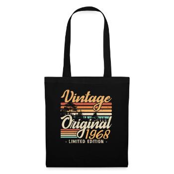 Vintage-Jubiläum Hergestellt 1968 Retro 1968 - Stoffbeutel - Schwarz - Vorne