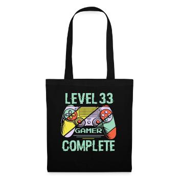 Level 33 Complete 33 Years Old Gamer Level 33 Complete - Tote Bag - black - Front