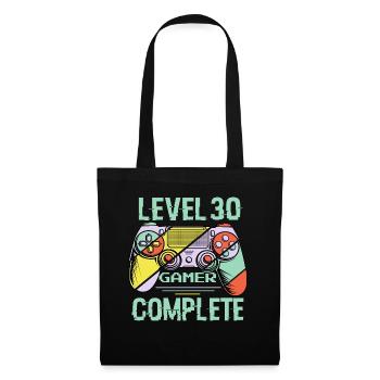 Niveau 30 complète 30 Ans Gamer Level 30 Complete - Sac en tissu - noir - Devant