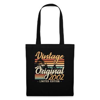 Jubiläum Jahrgang 2002 Retro 2002 - Stoffbeutel - Schwarz - Vorne